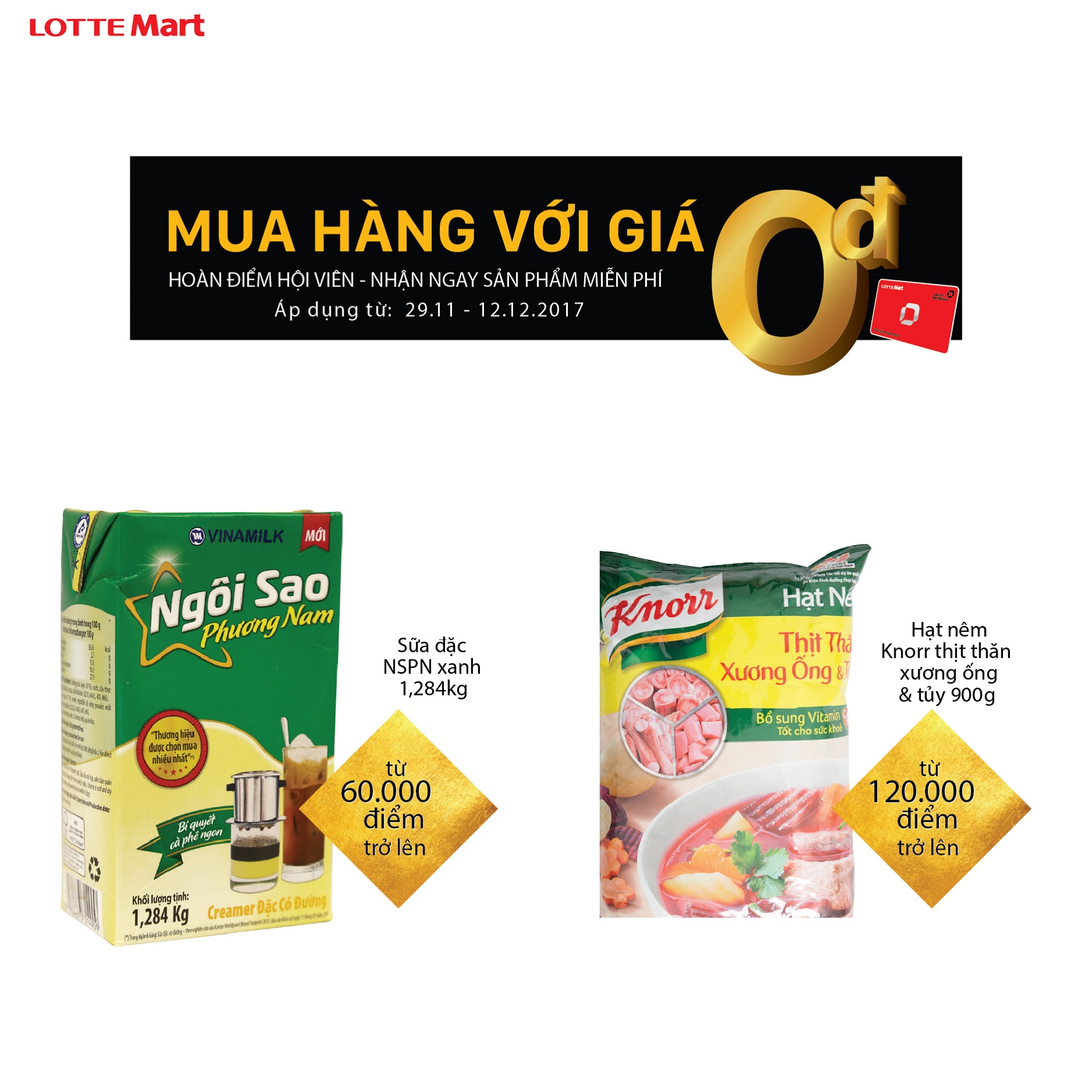 MUA HÀNG VỚI GIÁ 0Đ - CHỈ CÓ TẠI LOTTE Mart